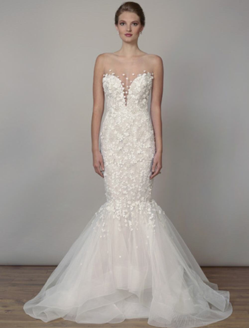 LIANCARLO Bridal 7823 Ivory Illusion Sleeveless Lace Mermaid Wedding Dress 10